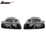 2014-2017 Benz S-Class W222 V222 Brabus Style Carbon Fiber Print Rear Bumper Diffuser & Black Exhaust