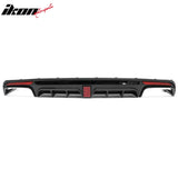 2014-2017 Benz S-Class W222 V222 Brabus Style Gloss Black Rear Bumper Diffuser & Black Exhaust