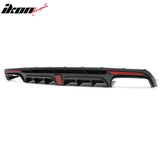 2014-2017 Benz S-Class W222 V222 Brabus Style Gloss Black Rear Bumper Diffuser & Black Exhaust