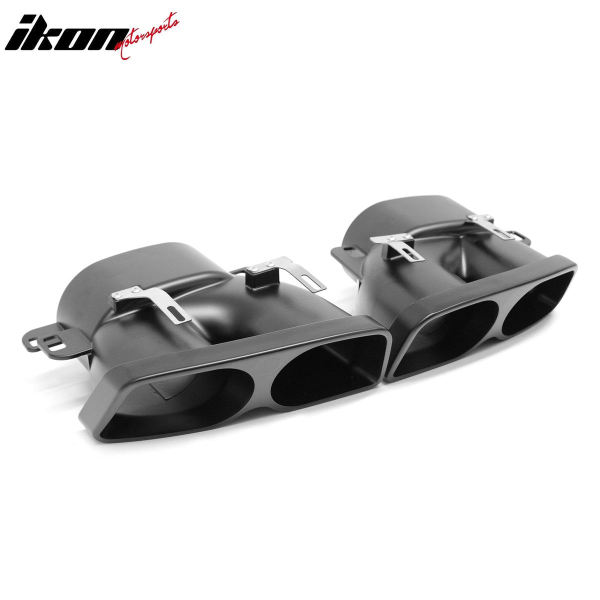 2018-2020 Benz S-Class W222 V222 Brabus Style Carbon Fiber Print Rear Bumper Diffuser & Black Exhaust