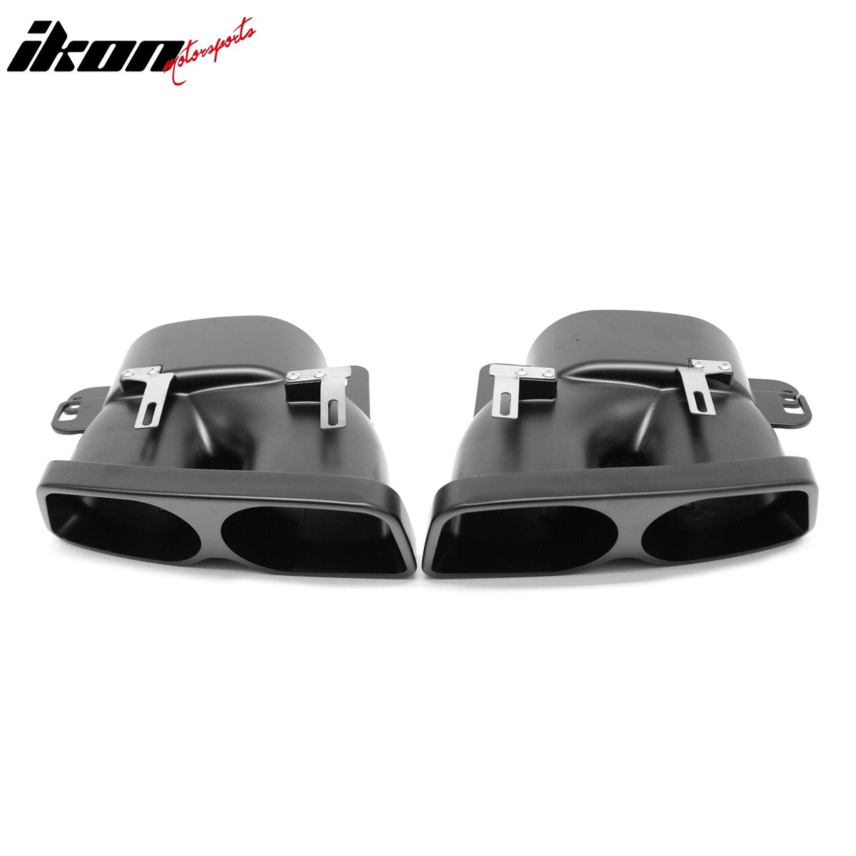 2018-2020 Benz S-Class W222 V222 Brabus Style Carbon Fiber Print Rear Bumper Diffuser & Black Exhaust