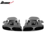 2018-2020 Benz S-Class W222 V222 Brabus Style Carbon Fiber Print Rear Bumper Diffuser & Black Exhaust