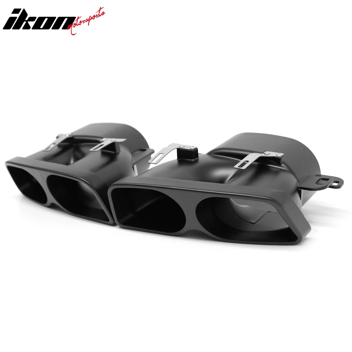 2018-2020 Benz S-Class W222 V222 Brabus Style Gloss Black Rear Bumper Diffuser & Black Exhaust
