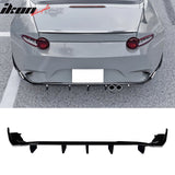 2016-2026 Mazda MX-5 Miata Gloss Black IKON Style Rear Bumper Diffuser ABS 3PCS