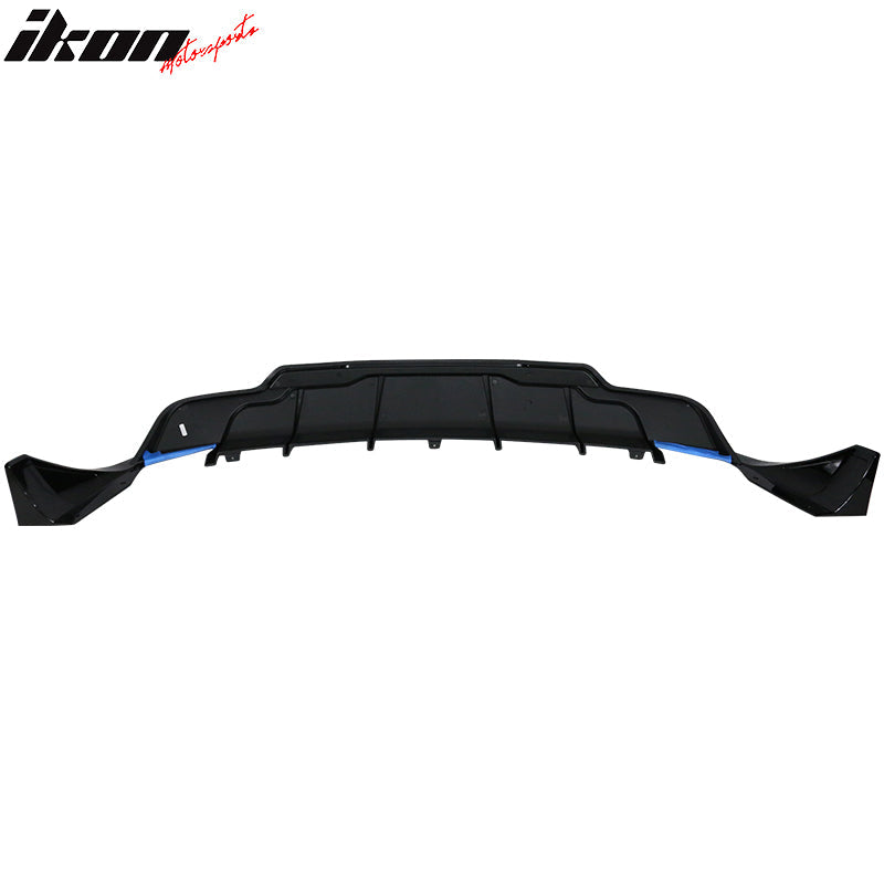 2017-2024 Tesla Model 3 Rear Diffuser with Aprons  IKON Style 3PC