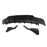 2017-2024 Tesla Model 3 Rear Diffuser with Aprons  IKON Style 3PC