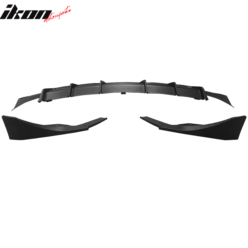 2017-2024 Tesla Model 3 Rear Diffuser with Aprons  IKON Style 3PC
