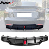 2017-2024 Tesla Model 3 IKON Style Rear Diffuser W/ LED PP