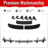 2024-2026 Tesla Model 3 3PCS Rear Bumper Lip Diffuser Shark Fin Lower Valance Exterior Auto Parts IKON Style Painted Gloss Black ABS Plastic