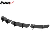 2024-2026 Tesla Model 3 3PCS Rear Bumper Lip Diffuser Shark Fin Lower Valance Exterior Auto Parts IKON Style Painted Gloss Black ABS Plastic