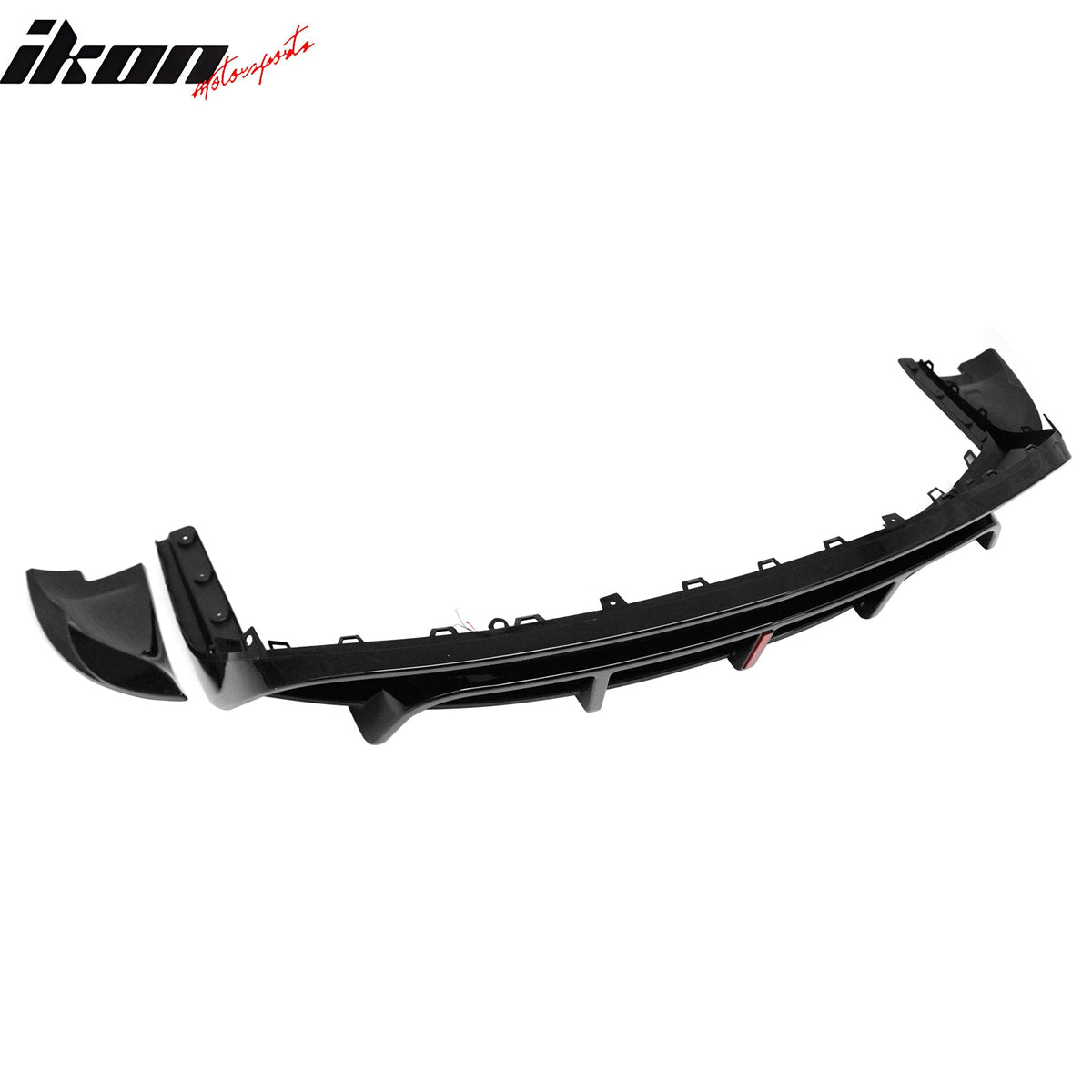 2024-2026 Tesla Model 3 5PCS Rear Bumper Lip Diffuser W/LED Light Lower Valance Exterior Auto Parts Painted Gloss Black PP Polypropylene