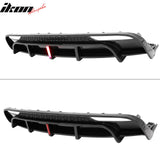 2024-2026 Tesla Model 3 5PCS Rear Bumper Lip Diffuser W/LED Light Lower Valance Exterior Auto Parts Painted Gloss Black PP Polypropylene
