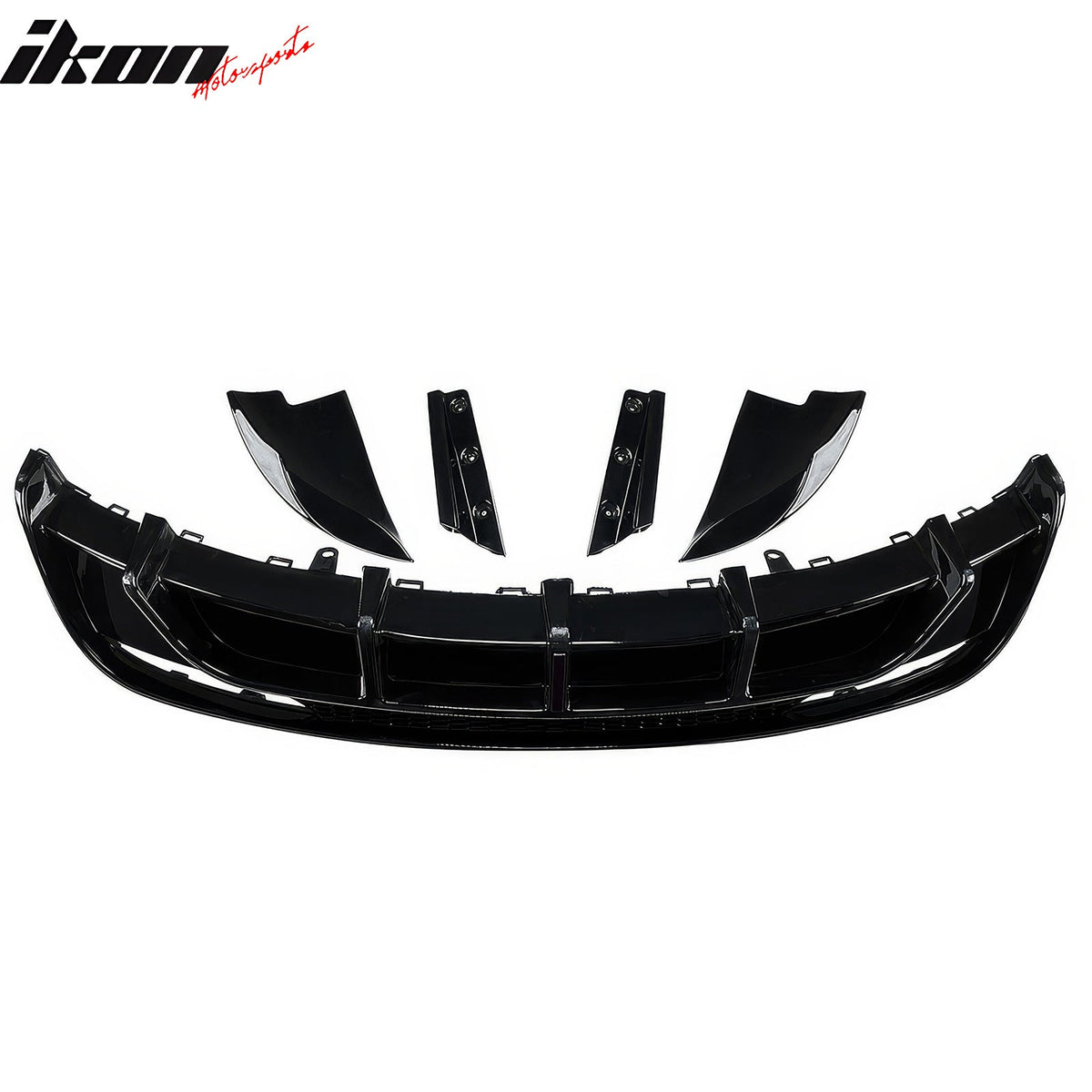 2024-2026 Tesla Model 3 5PCS Rear Bumper Lip Diffuser W/LED Light Lower Valance Exterior Auto Parts Painted Gloss Black PP Polypropylene
