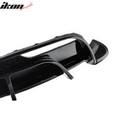2024-2026 Tesla Model 3 5PCS Rear Bumper Lip Diffuser W/LED Light Lower Valance Exterior Auto Parts Painted Gloss Black PP Polypropylene