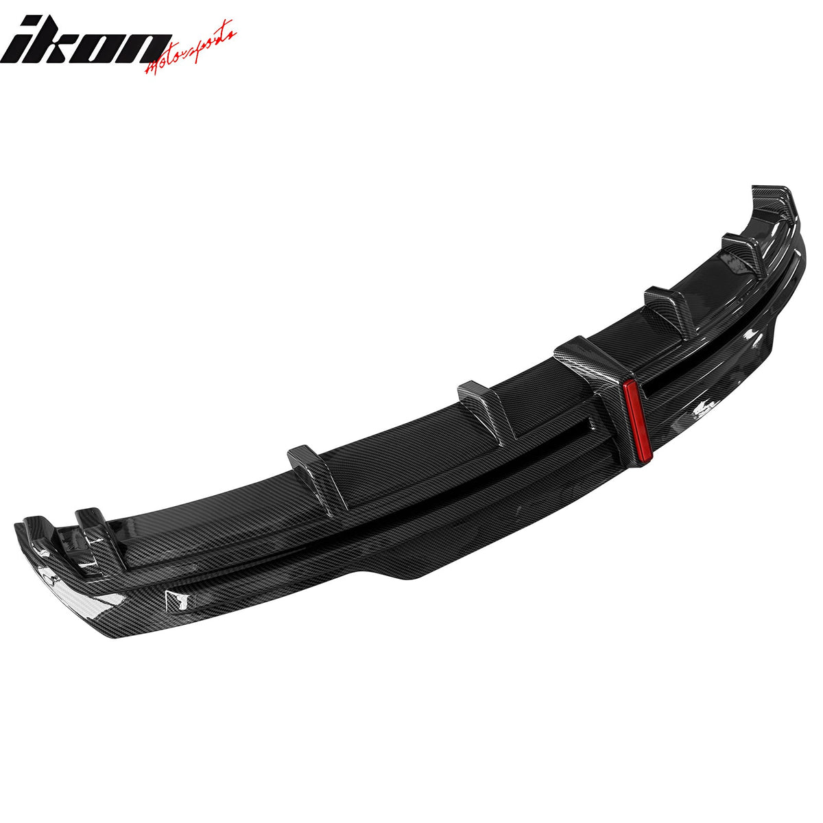 2016-2021 Tesla Model S Rear Diffuser Lip W/ LED Brake Light Lamp Carbon Fiber Print PP