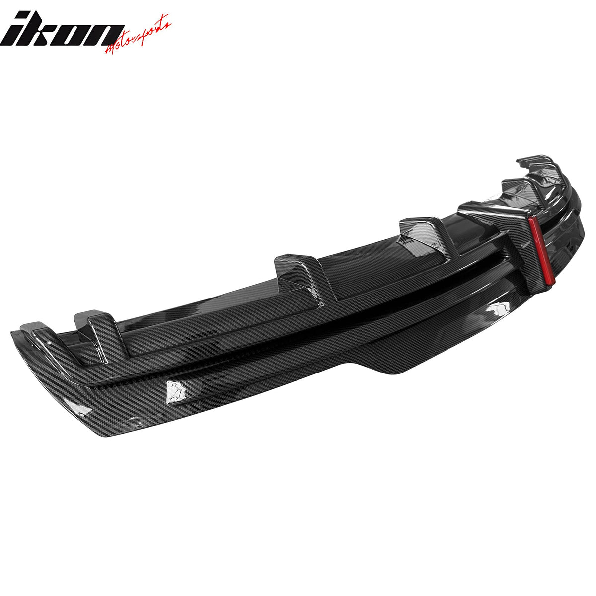 2016-2021 Tesla Model S Rear Diffuser Lip W/ LED Brake Light Lamp Carbon Fiber Print PP