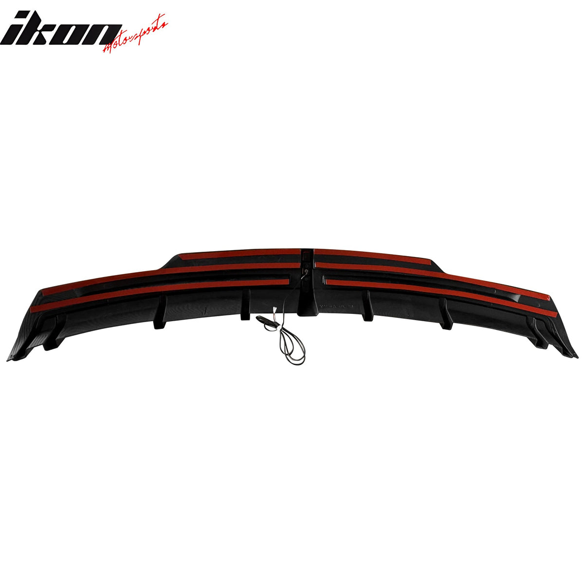 2016-2021 Tesla Model S Rear Diffuser Lip W/ LED Brake Light Lamp Carbon Fiber Print PP