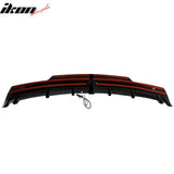 2016-2021 Tesla Model S Rear Diffuser Lip W/ LED Brake Light Lamp Carbon Fiber Print PP