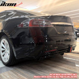2016-2021 Tesla Model S Rear Diffuser Lip W/ LED Brake Light Lamp Gloss Black PP