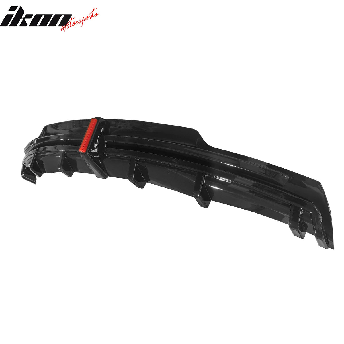 2016-2021 Tesla Model S Rear Diffuser Lip W/ LED Brake Light Lamp Gloss Black PP