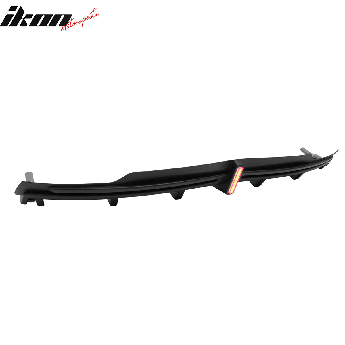2016-2021 Tesla Model S Rear Diffuser Lip W/ LED Brake Light Lamp Matte Black PP