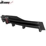2016-2021 Tesla Model X Rear Diffuser Lip W/ LED Brake Light Lamp Carbon Fiber Print PP