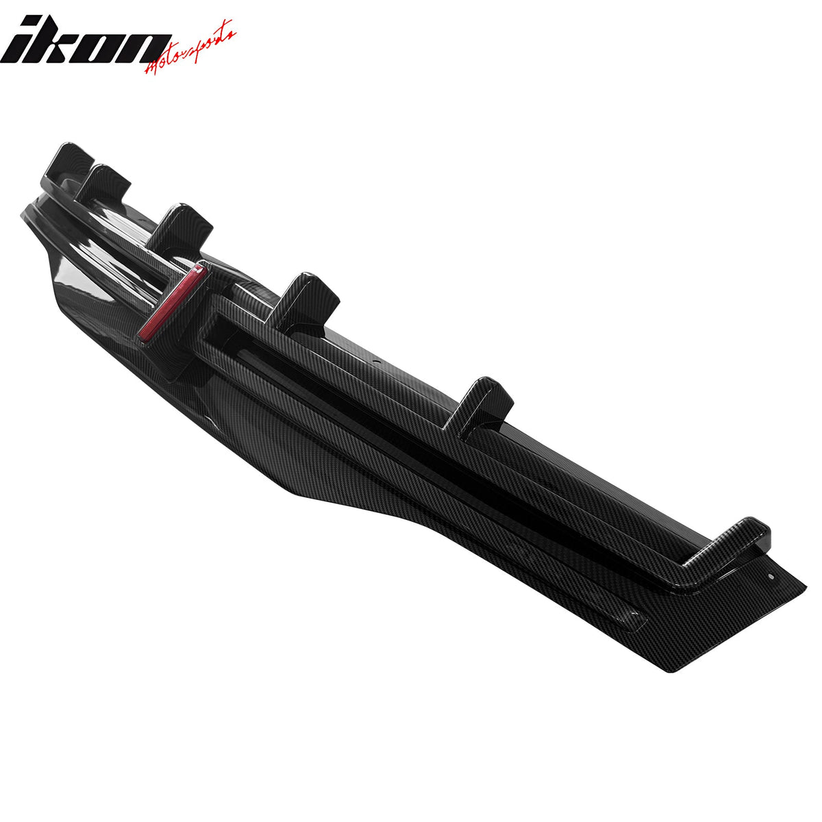 2016-2021 Tesla Model X Rear Diffuser Lip W/ LED Brake Light Lamp Carbon Fiber Print PP