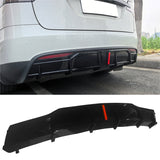 Rear Bumper Diffuser for Tesla Model X 2022-2026 IKON Style Gloss Black PP
