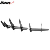 2020-2025 Tesla Model Y 3PCS Rear Bumper Lip Diffuser Shark Fin Lower Valance Exterior Auto Parts IKON Style Painted Gloss Black ABS Plastic
