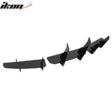 2020-2025 Tesla Model Y 3PCS Rear Bumper Lip Diffuser Shark Fin Lower Valance Exterior Auto Parts IKON Style Painted Gloss Black ABS Plastic