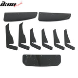 2020-2025 Tesla Model Y 3PCS Rear Bumper Lip Diffuser Shark Fin Lower Valance Exterior Auto Parts IKON Style Painted Gloss Black ABS Plastic