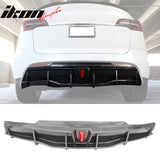 2020-2024 Tesla Model Y Rear Diffuser IKON Style W/ LED PP