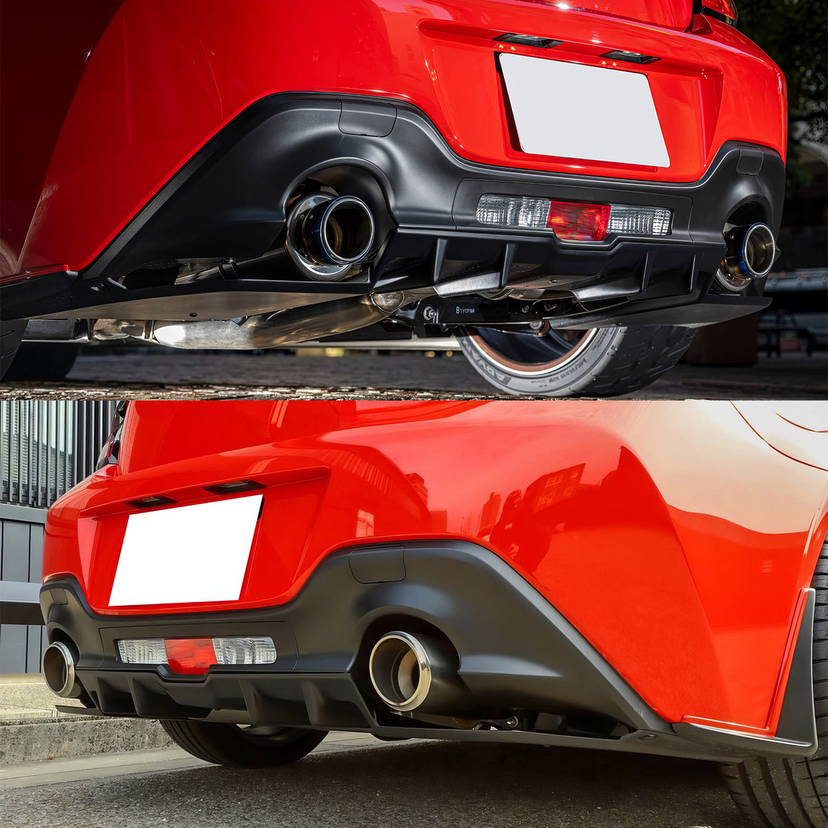 Rear Bumper Diffuser for Subaru BRZ& Toyota GR86 2022-2026 Akea Style PU