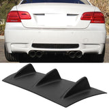 Universal 14" x 6" Ikon Style Matte Black Rear Bumper Lip Diffuser ABS