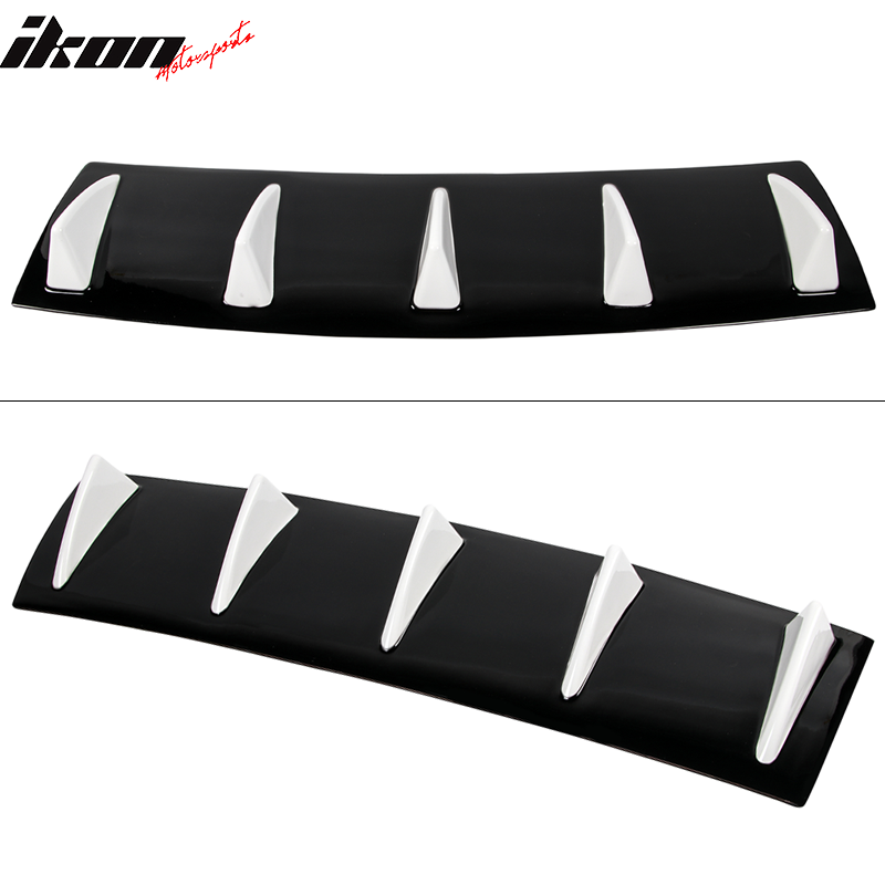 23" x 6" Universal Rear Bumper Diffuser Lip 5 Shark Fins Under