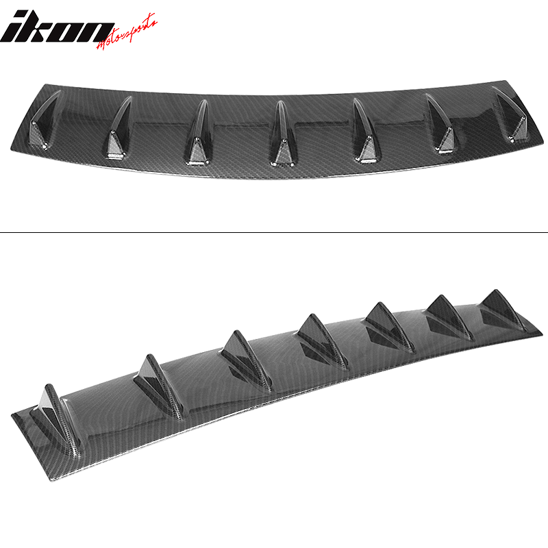 33" x 6" Universal Rear Bumper Diffuser Lip 7 Shark Fins Under