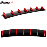 33" x 6" Universal Rear Bumper Diffuser Lip 7 Shark Fins Under