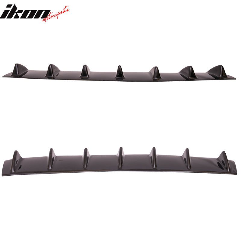 2011-2016 BMW F10 5 Series 7 Fins Gloss Black Rear Bumper Diffuser ABS