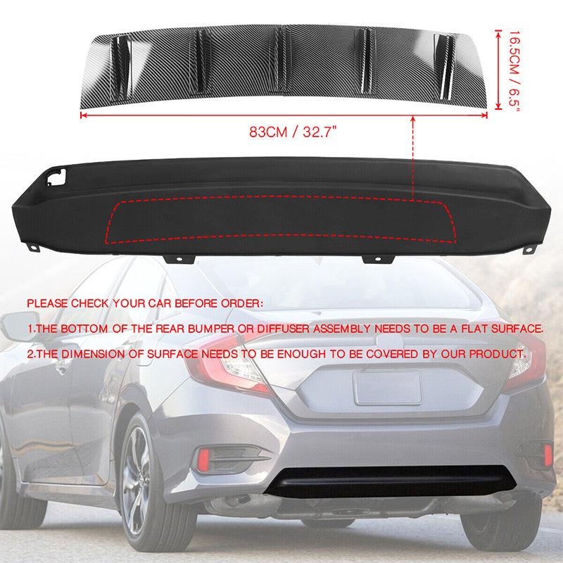Universal Rear Bumper Diffuser Shark Fin 2PCS Design 33 PP
