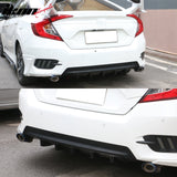 Universal Rear Bumper Diffuser Shark Fin 2PCS Design 33 PP