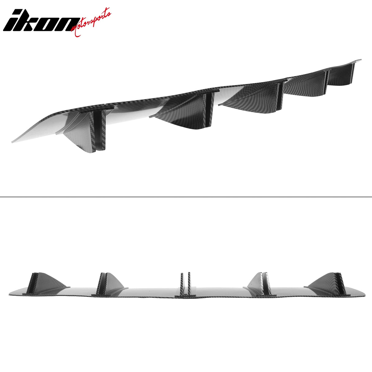 Universal Rear Bumper Diffuser Shark Fin 2PCS Design 33 PP