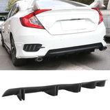 Universal Rear Bumper Diffuser Shark Fin 2PCS Design 33 PP