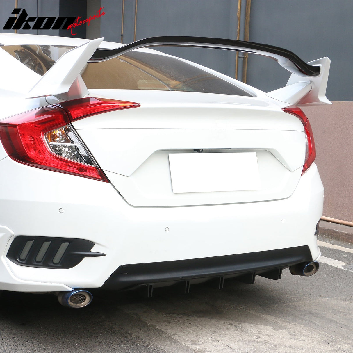 Universal Rear Bumper Diffuser Shark Fin 2PCS Design 33 PP