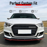 2017–2020 Audi S3 A3 8V IKON Style Carbon Fiber Print Front Bumper Lip Spoiler PP