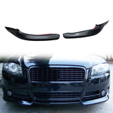 2006-2008 Audi A4 B7 Euro style Unpainted Black Front Lip Splitter PU