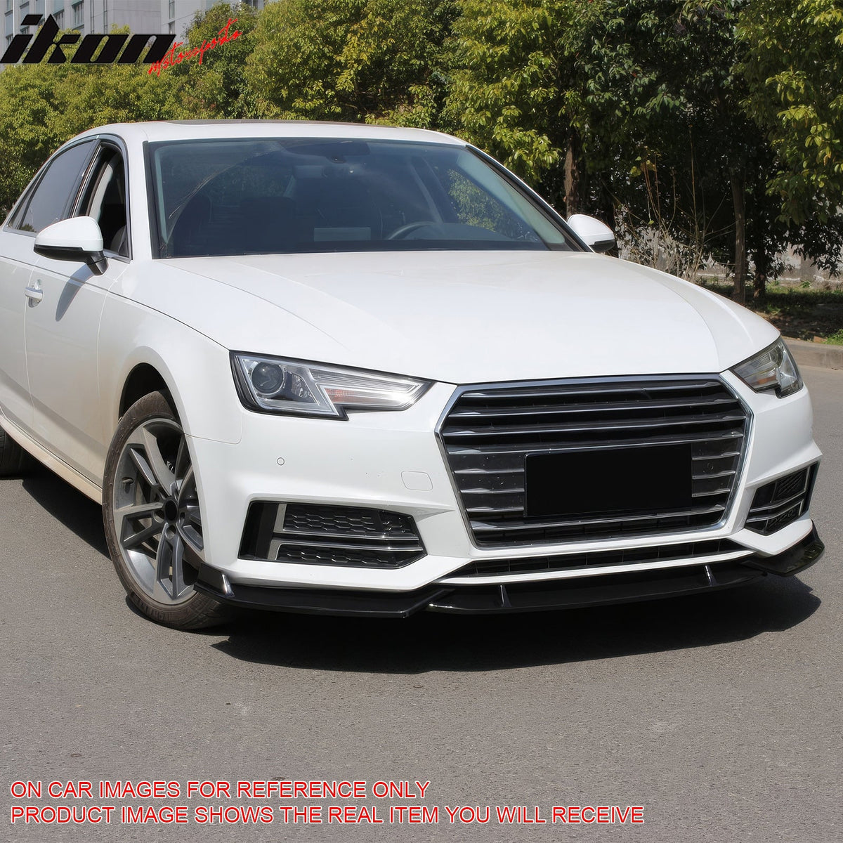 2017–2018 Audi S4 A4 Quattro B9 IKON Style Carbon Fiber Print Front Bumper Lip Spoiler PP