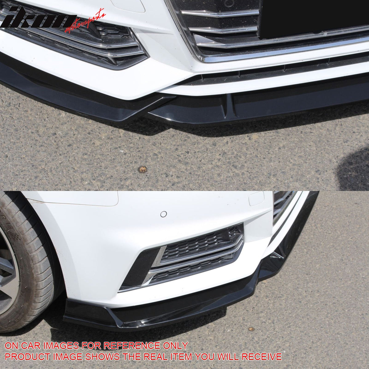 2017–2018 Audi S4 A4 Quattro B9 IKON Style Carbon Fiber Print Front Bumper Lip Spoiler PP