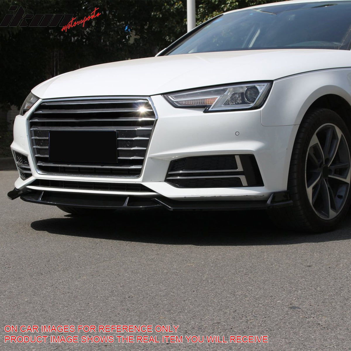 2017–2018 Audi S4 A4 Quattro B9 IKON Style Carbon Fiber Print Front Bumper Lip Spoiler PP