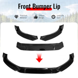 2017–2018 Audi S4 A4 Quattro B9 IKON Style Gloss Black Front Bumper Lip Spoiler PP