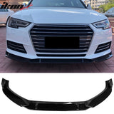 2017–2018 Audi S4 A4 Quattro B9 IKON Style Gloss Black Front Bumper Lip Spoiler PP